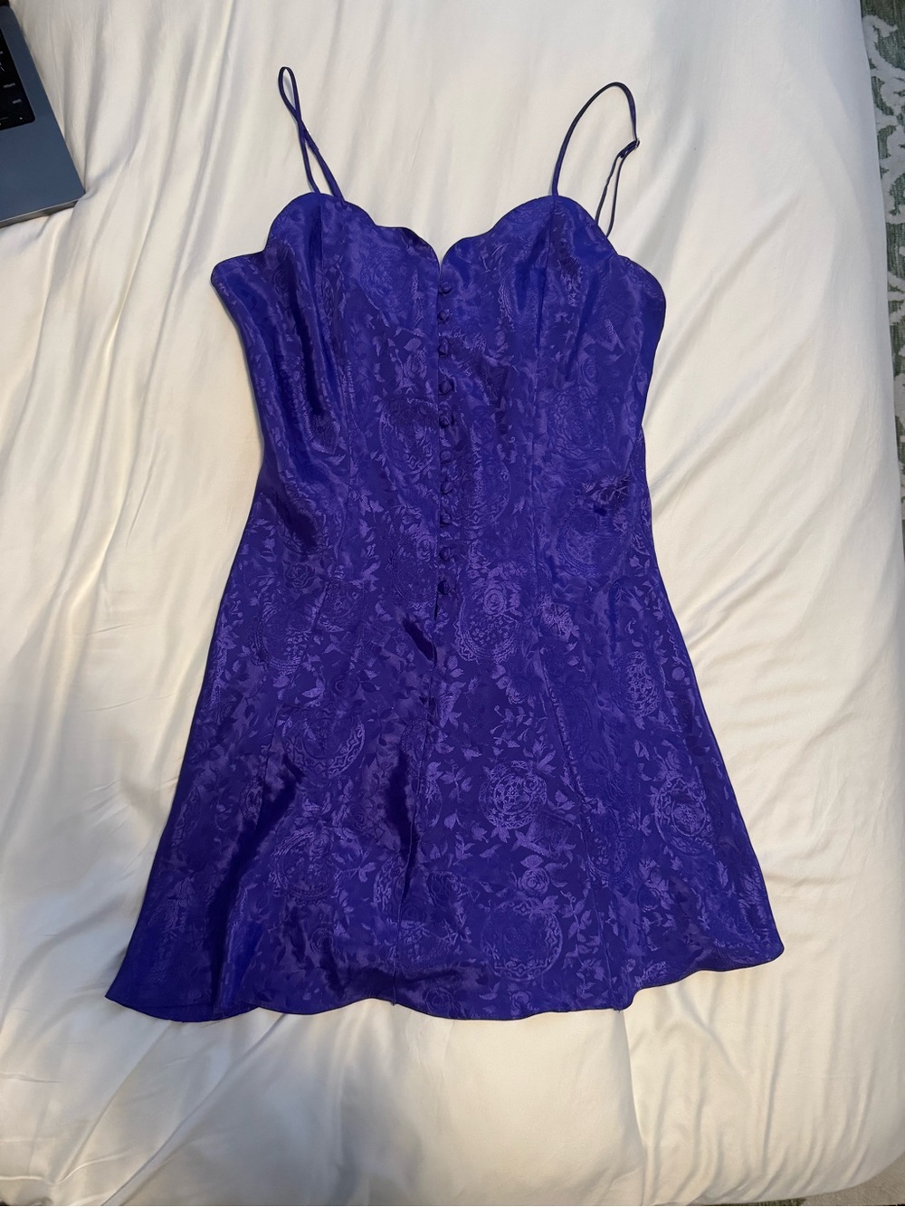 Victoria's Secret Deep Purple Satin Mini Slip Dress